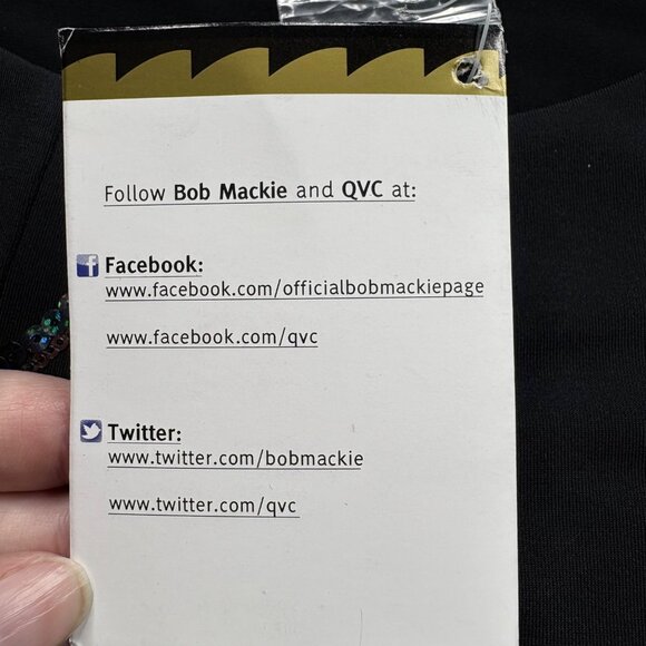 Bob Mackie Wearable Art Top Womens XXS Black Tunic Sequin Chevron‎ Party Formal - Picture 8 of 16